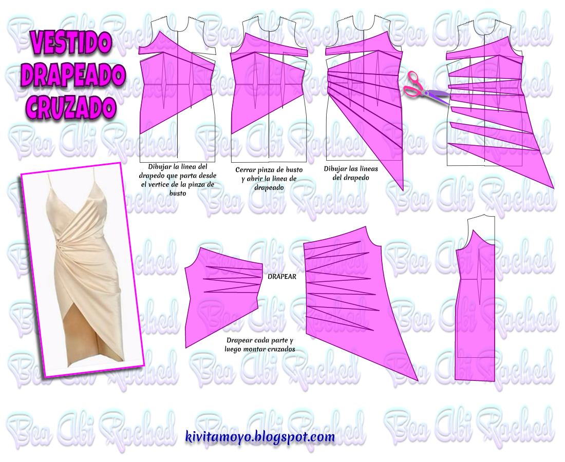 Vestido drapeado patrón sale